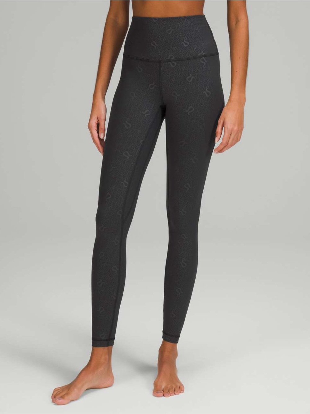 Lululemon Align High-Rise Pant 28" in Yogo Emboss Black / Black Size 2